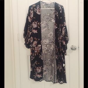 Purple floral kimono